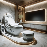 DALL·E 2023-10-26 07.29.29 - Photo of a luxurious bathroom where the centerpiece is a futurist...png